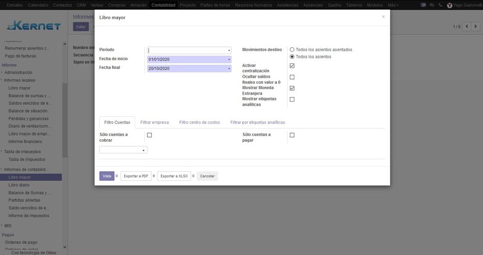 Ejecución de informes