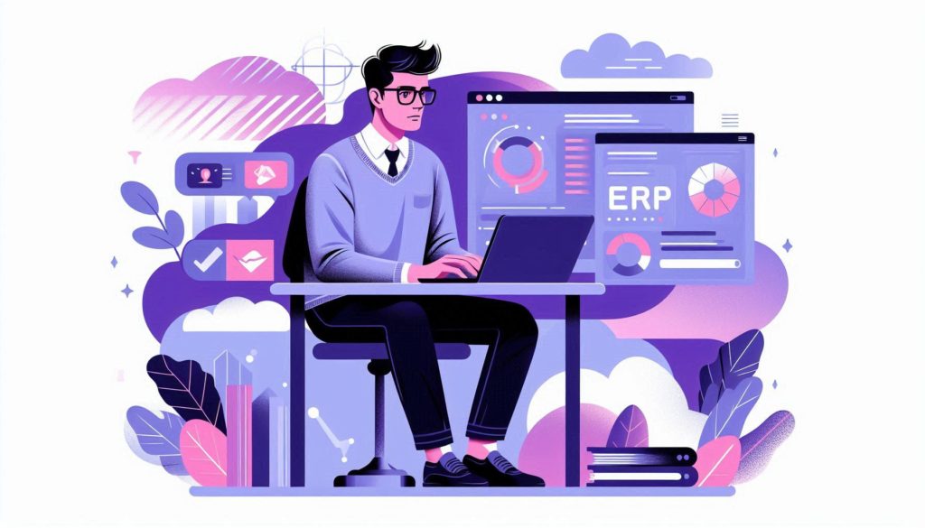 Ilustración de un de consultor informático