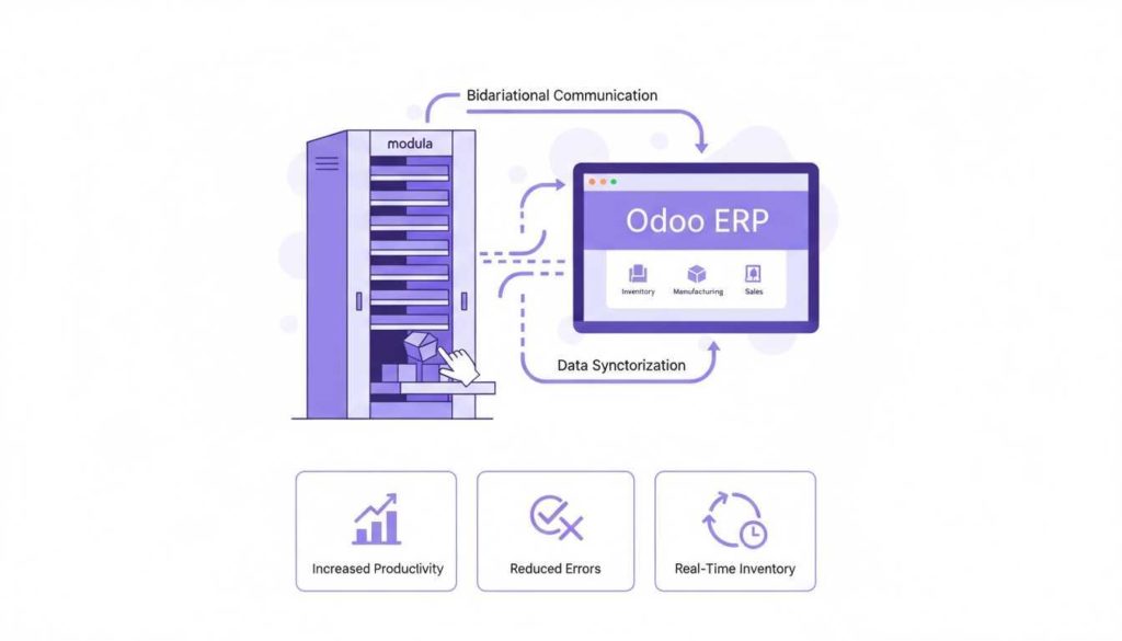 integración entre el sistema ERP Odoo y los armarios inteligentes Modula
